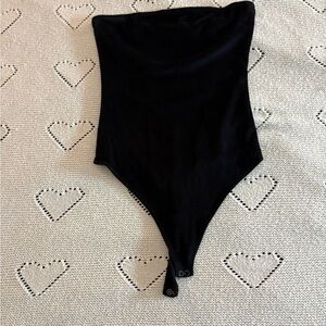 American Eagle Outfitters Black Strapless Bodysuit